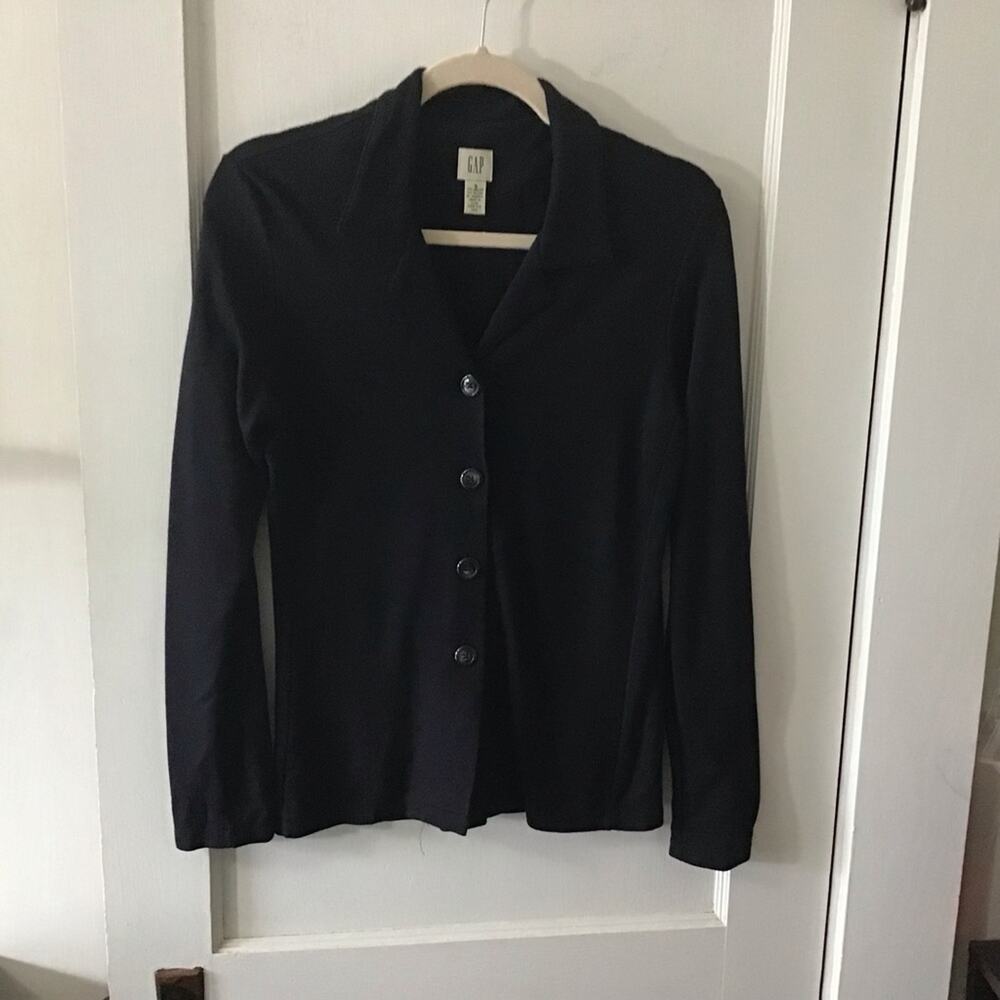 Vintage Y2K Black Knit Gap Schoolboy Blazer small